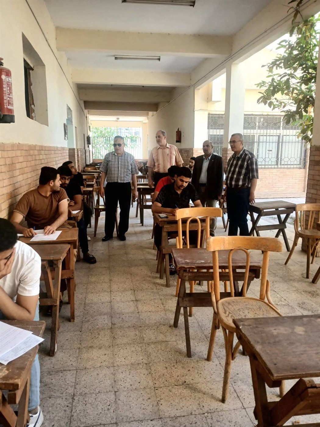 جانب من أعمال الامتحانات بجامعة الأزهر 