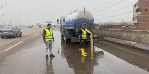 استمرار جهود رفع تجمعات مياه الأمطار بشوارع القليوبية