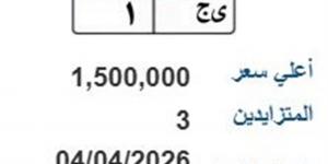 لوحة «ي ج - 1» المميزة يصل سعرها لـ1.5 مليون جنيه