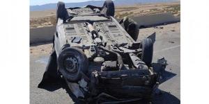 إصابة 4اشخاص بحادث انقلاب سيارة ملاكى بمركز دراو بأسوان