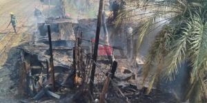 السيطرة على حريق بغرف تابعة للسكة الحديد بشبين الكوم دون تأثر حركة القطارات