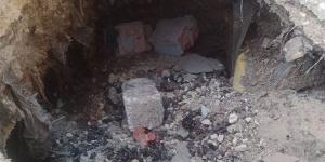 هبوط أرضي بقرية دفنو في الفيوم.. والمسؤولون يفحصون شبكات المرافق