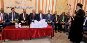 محافظ ومدير أمن سوهاج يشاركان أطفال "بيت الرحمة" المسيحية فرحتهم بعيد القيامة المجيد
