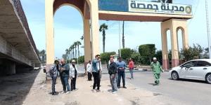 استعدادًا لاستقبال الزوار.. توسعة المدخل الرئيسي لمصيف جمصة
