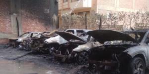 تفحم 6 سيارات في حريق "جراج الشرقية".. وانتداب الأدلة الجنائية لكشف ملابساته