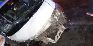 إصابة 7 مواطنين إثر انقلاب سيارة ميكروباص أعلى كوبري الكنج على الطريق الزراعي بالبحيرة