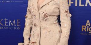 ببدلة واسعة.. مايان السيد تتألق في مهرجان هوليوود للفيلم العربي