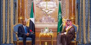 ولي العهد السعودي يلتقي رئيس مجلس السيادة السوداني