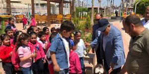 محافظ الدقهلية يتفقد حدائق المنصور