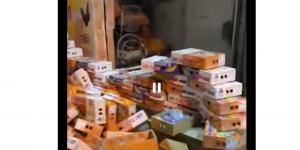 هرم الرنجة.. تاجر يستعرض الصناديق الفارغة بعد شم النسيم (فيديو)