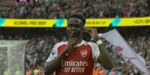 arsenal vs fulham.. بوكايو ساكا يسجل الهدف الثاني لـ آرسنال في مرمى فولهام بالدوري الإنجليزي الممتاز