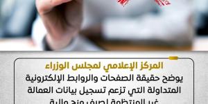 "إعلامي الوزراء" يوضح حقيقة صفحات وروابط الإلكترونية تزعم تسجيل بيانات عمالة غير منتظمة لصرف منح مالية