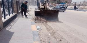 محافظة الجيزة ترفع 1400 طن مخلفات صلبة من طريق اللبيني ناهيا