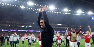 ميكيل أرتيتا يحتفل بتأهل أرسنال إلى نهائي دوري أبطال أوروبا