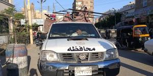 حملات لرفع الإشغالات والنظافة العامة في سنورس بالفيوم