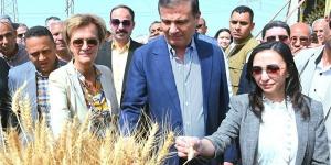 وزير الزراعة وسفيرة الإتحاد الأوروبي يشهدان فعاليات إحتفالية ميكنة حصاد القمح بالبحيرة