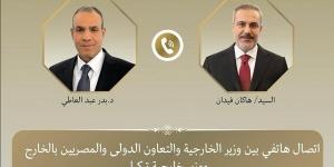 وزير الخارجية يبحث هاتفيا مع نظيره التركي جهود خفض التصعيد الإقليمي
