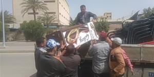 جهاز العاشر يرفع 200 حالة إشغال بالحيين الأول والثاني بالمنطقة الأردنية