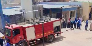 جهود مكثفة لاحتواء حريق نشب بمحيط مستشفى حميات ميت خلف بشبين الكوم
