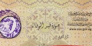رسوم وخطوات استخراج شهادة وفاة 2026 أون لاين
