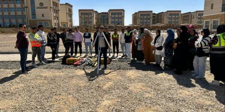 تدريبات ميدانية مكثفة لطلاب برنامج المساحة بجامعة بني سويف الأهلية