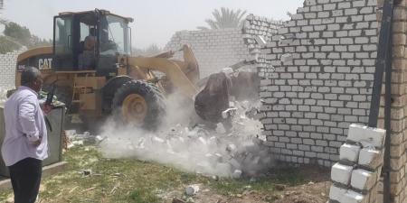 إزالة 8 حالات تعدٍ على الأراضي الزراعية بالأقصر