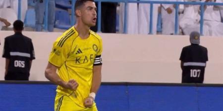 النصر يتقدم على الأخدود بهدف رونالدو في الشوط الأول