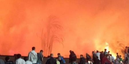 حريق المنيب.. سلالم هيدروليكية وخزانات مياه للسيطرة على النيران (تفاصيل)