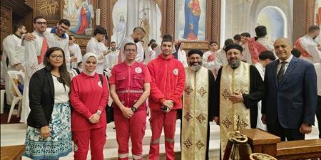 الهلال الأحمر المصري يشارك في التأمين الطبي لاحتفالات الكنائس بعيد القيامة المجيد