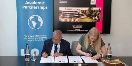 رئيس الأكاديمية العربية يبحث آفاق التعاون الدولي مع جامعة نورثهامبتون البريطانية