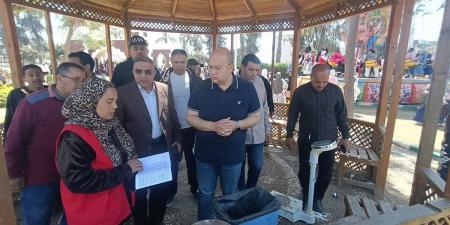 نائب محافظ الجيزة يتفقد الحدائق والمتنزهات خلال احتفالات شم النسيم بمنشأة القناطر
