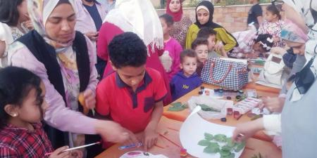 تفاعل كبير من الأطفال في احتفالية قصور الثقافة بشم النسيم بالمنيا الجديدة