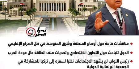 13 دولة في ضيافة البرلمان غدا..مصادر تكشف لـ تحيا مصر: مجلس النواب يستضيف اجتماعات البرلمان الأورومتوسطي برئاسة أبو العينين