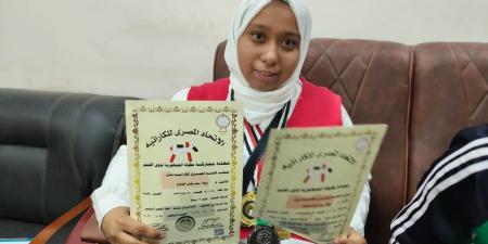 من ههيا إلى منصة الذهب .. «رويدا» تتوج بذهبية الجمهورية للكاراتيه لذوي الهمم