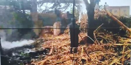 حريق يلتهم مساحة 1.5 فدان من زراعات محصول قصب السكر بقنا