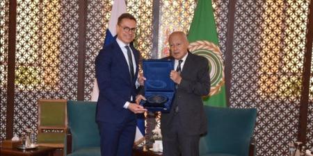 رسالة مشتركة بين الجامعة العربية وفنلندا لوقف التصعيد في غزة من مقر الأمانه العامه في القاهرة