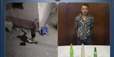 ضبط عاطل يبتز المواطنين بإلقاء الزجاجات الفارغة عليهم في المرج