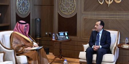 مدبولى يستقبل سفير خادم الحرمين الشريفين لدى مصر لبحث تعزيز التعاون المشترك