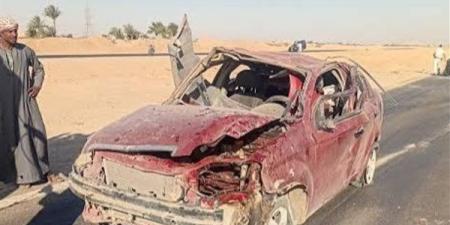 إصابة 4 أشخاص فى حادث تصادم 5 سيارات بقنا