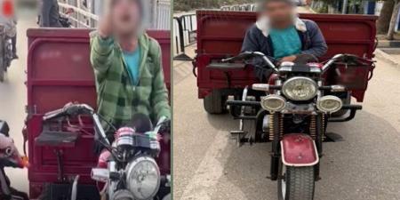 سقوط لص “التروسيكل" بعد خطفه حقيبة سيدة أعلى دائري القليوبية