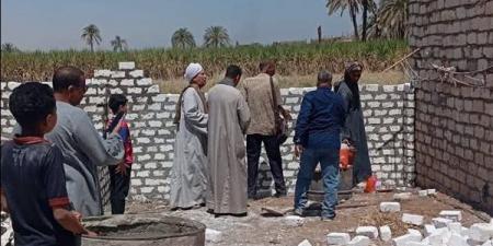 تنفيذ حالتي إزالة فورية للتعديات على الأراضي الزراعية بقنا