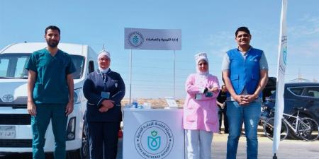 هيئة الرعاية الصحية تشارك في أعمال التأمين الطبي لبطولة الجمهورية للدراجات بالسويس