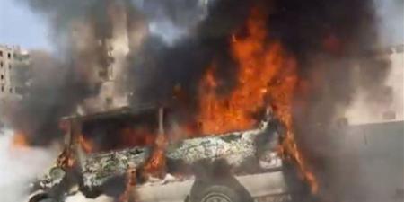 مشرحة إدفو تستقبل 3 جثامين متفحمة بحادث بطريق إدفو مرسى علم