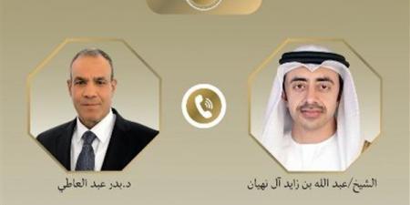 وزير الخارجية يبحث مع نظيره الإماراتي جهود خفض التصعيد