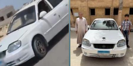 ضبط طفل يقود سيارة ملاكي بشمال سيناء