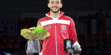 محافظ الغربية يهنئ البطل محمد السيد بعد التتويج بذهبية كأس العالم لسيف المبارزة