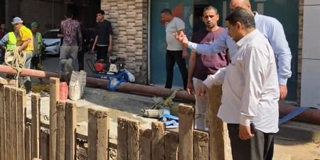 مياه المنوفية تتابع ميدانيًا أعمال إصلاح هبوط أرضي بشبين الكوم