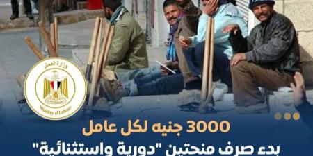 3000 جنيه لكل عامل.. بدء صرف منحتين "دورية واستثنائية" للعمالة غير المنتظمة