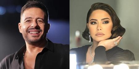 الليلة.. حماقي وشيرين عبد الوهاب يشعلان الصيف بديو جديد "بحرية"