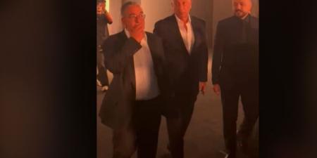 محمود الخطيب يصل حفل إعلان راعي الدوري الجديد برفقة ياسين منصور ومحمد الجارحي